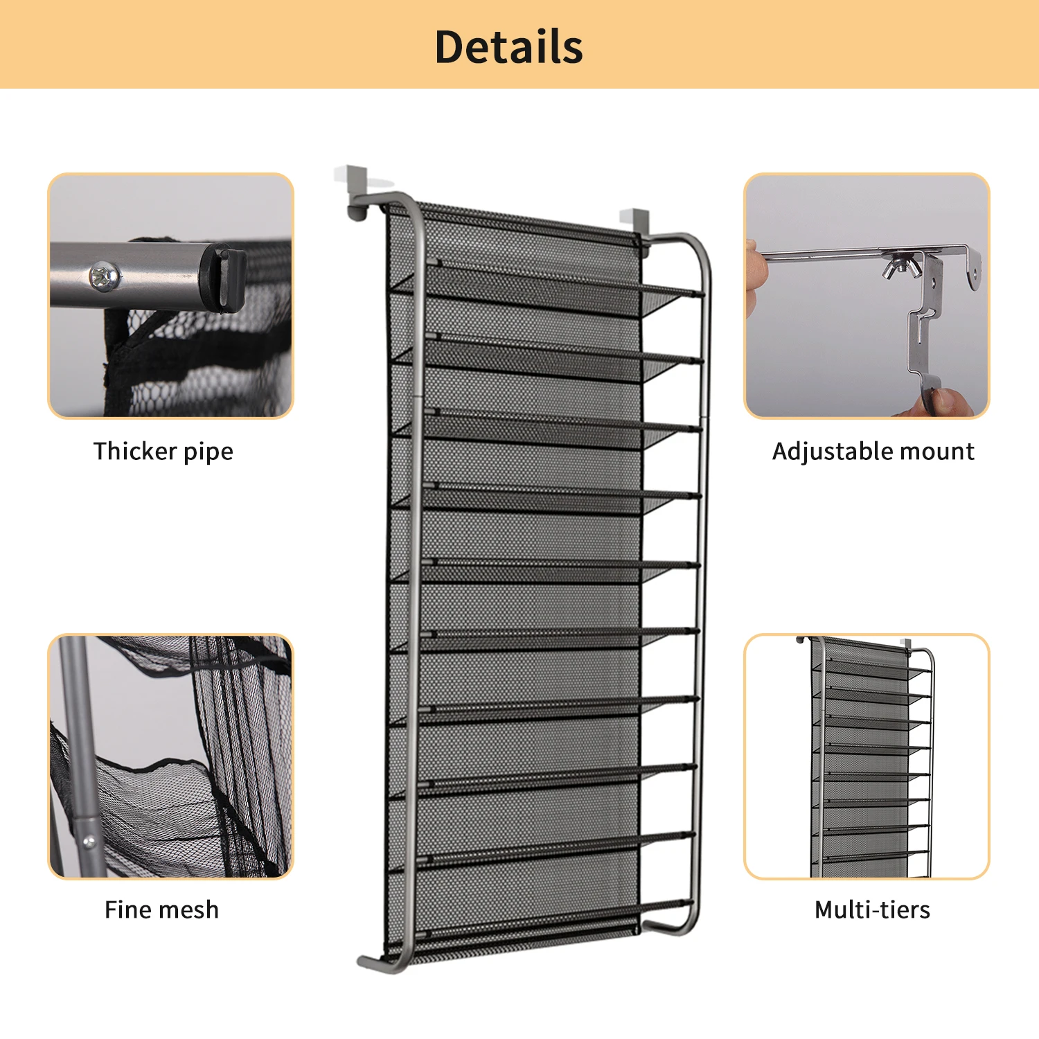 6/10 ярусная полка для обуви над дверью органайзер подвесной ящик хранения