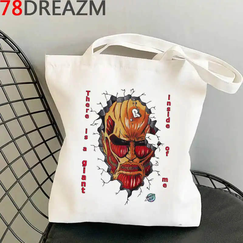 

Attack on Titan shopping bag bolsa bolso shopping shopper eco bag reusable bolsa compra sacola sac tissu