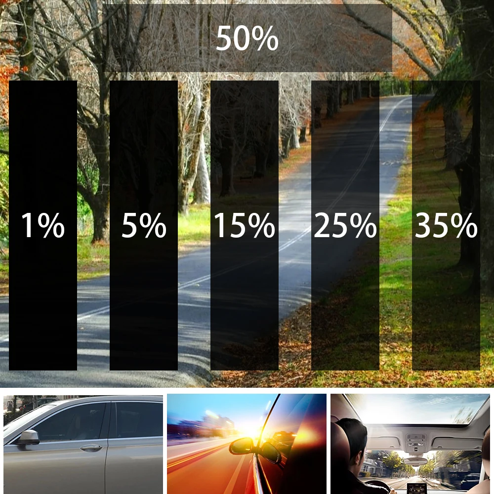 New50cmx3.0M 1% 5% 25% 50% автомобильные аксессуары для автомобиля дома окон и стекла