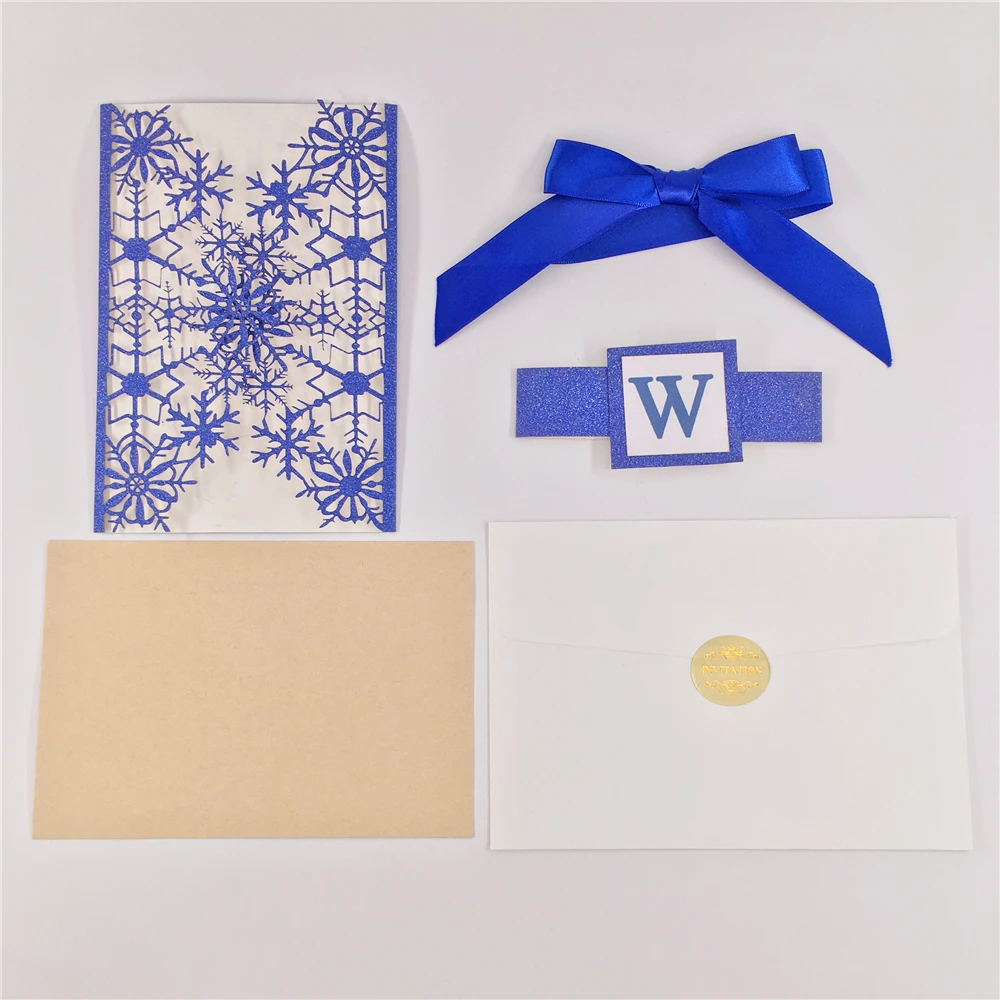 1 шт синие Серебристые золотистые блестящие бумажные свадебные пригласительные