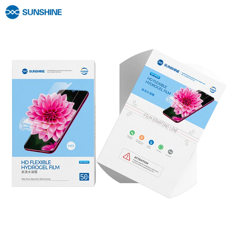 

SUNSHINE 50pc flexible Hydraulic Film IP mobile phones Screen Front Film Cut For Auto Film Cutting Machine Front tools