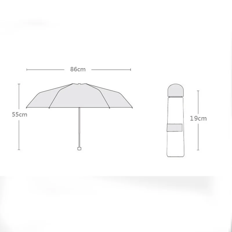 Capsule Umbrella Mini Light Small Pocket Umbrellas Anti-UV Folding Compact Cases C1790 h | Дом и сад