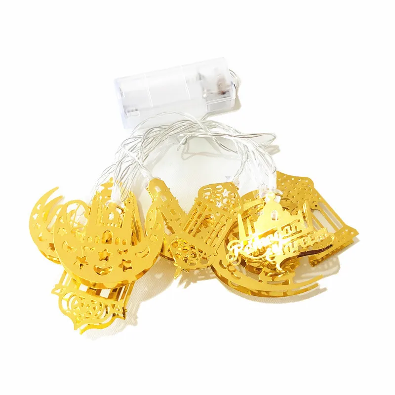 

Ramadan Decorations 10 LED Light Moon Star EID Mubarak Kareem Decor for Home Islam Muslim Event Party Supplies Eid Al-Fitr Decor