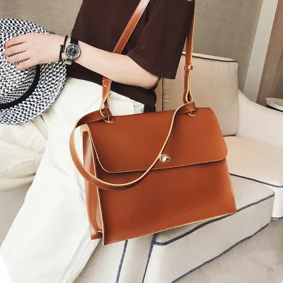 

New High Quality PU Leather Women Designer Handbag Retro Fashion Female Casual Bag Ladies Briefcase Tote Shoulder Messenger Bag