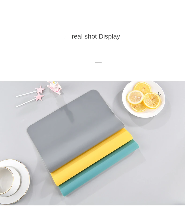 

Kitchen Placemat Solid Silicone Placemat Waterproof No-slip Washable Coaster Set Heat Resistant Tablecloths Home Decor 40x30cm