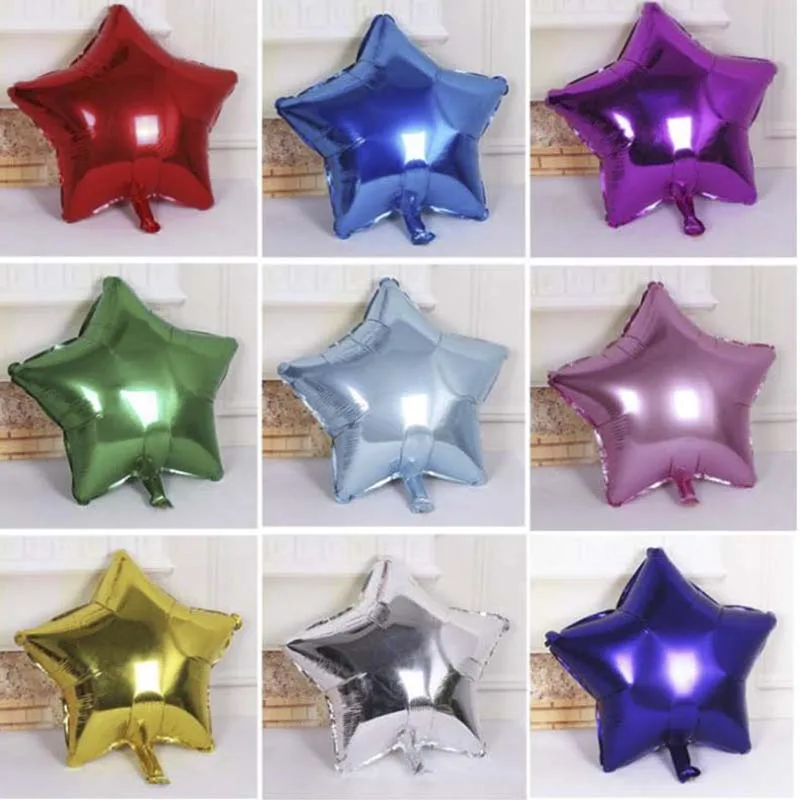 10 дюймов алюминиевая мембрана пентаграмма труба фольги Воздушные шары воздушный