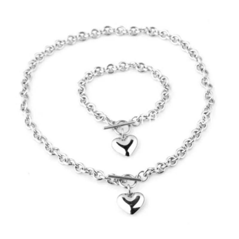 

Korean Popular Simple Ins Style Ladies Steel Steel Necklace Accessory O-shaped Set Jewelry Bracelet Hollow Necklace D8N0