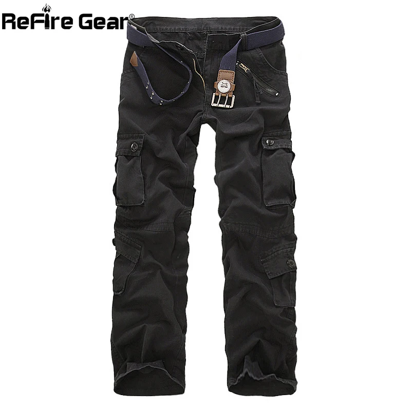Повседневные мужские камуфляжные брюки карго в Военном Стиле много карманов