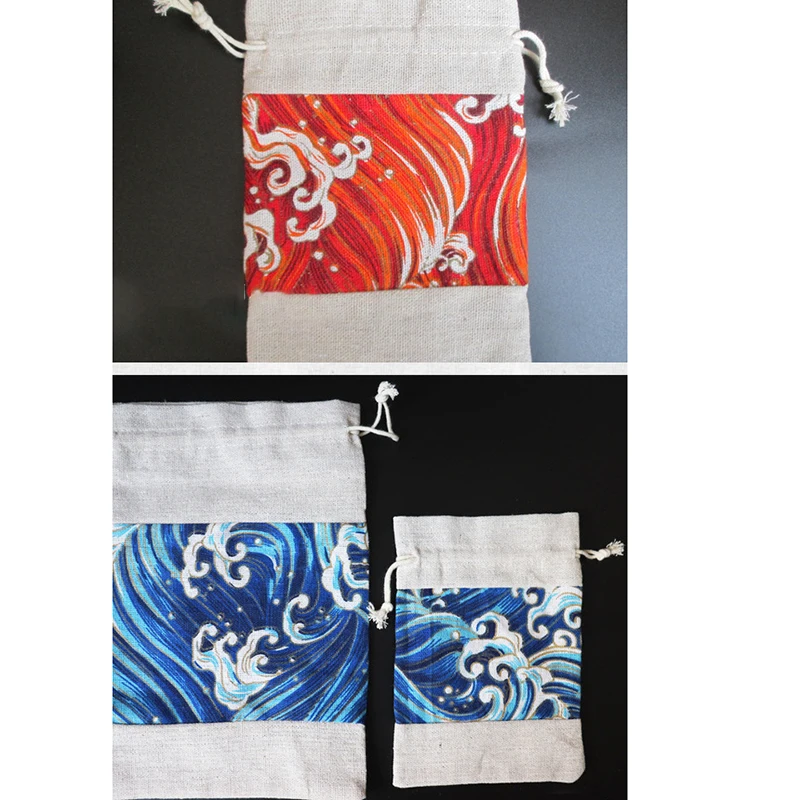 

Small Drawstring Bag Chinese Ethnic Style Wedding Gift Candy Soap Packaging Pouch Jute Cotton Linen Mixture Bags Free Shipping