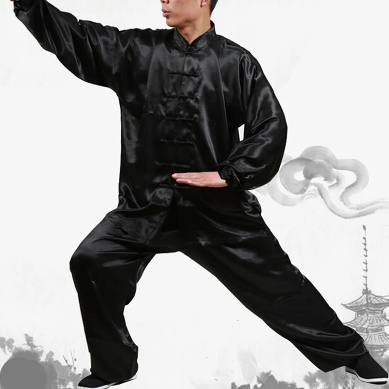 Wushu Kong fu одежда Китайская для боевых искусств унисекс с длинными рукавами форма