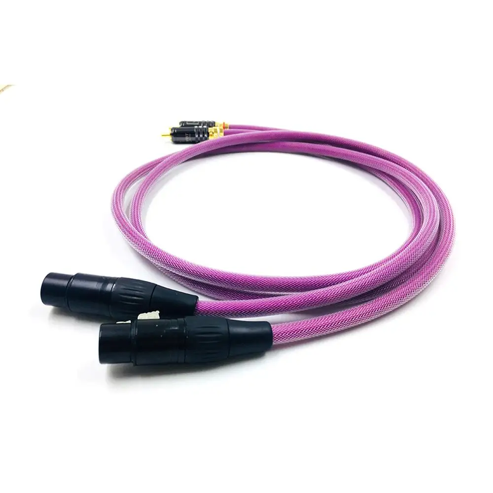 Colleimage HIFI RCA Male to Dual XLR Cable Hi-End Audio Audiophile CD DVD player Speaker Cables | Электроника