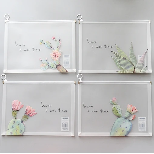 Кактус упаковка из 4 файлов Большая пластиковая папка для документов