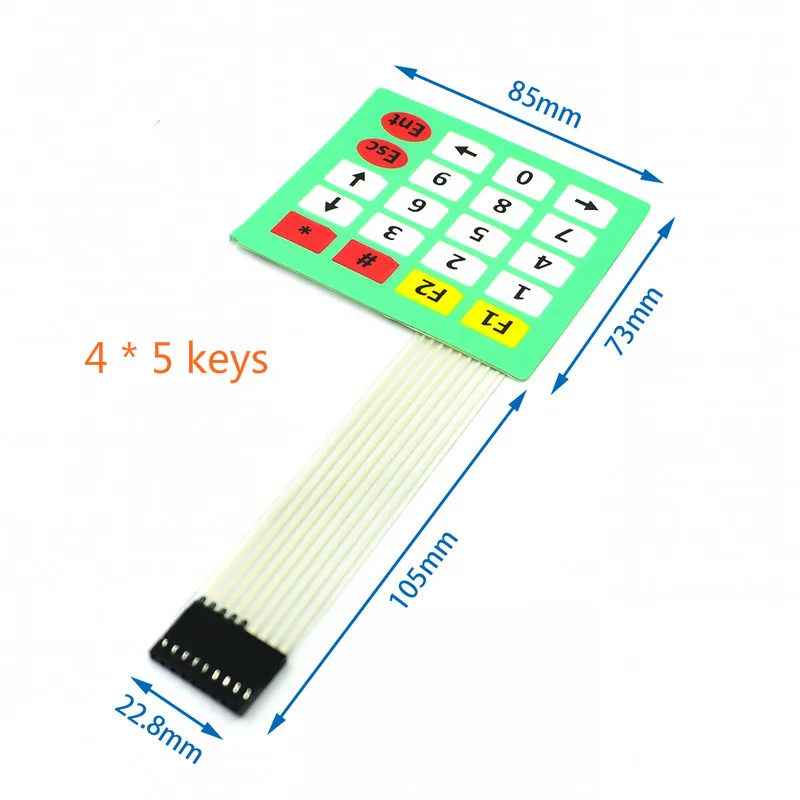Мембранная клавиатура с кнопочными кнопками 1x4 3x4 4 4x4 4x5 клавиш матричный массив