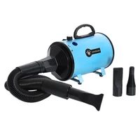 high velocity pet hair dryer blower with heater for dogs cats 2200w powerful blow force adjustable speed