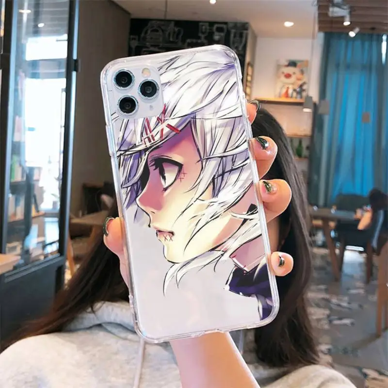 

anime JUUZOU SUZUYA Tokyo Ghouls Phone Case Transparent for iPhone 6 7 8 11 12 s mini pro X XS XR MAX Plus cover funda shell
