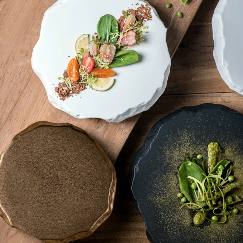 

Nordic Ceramic Dinner Plates Steak Trays Decorative Food Cookware Dessert Dinner Plates Platos De Cena Kitchen Tableware DB60PZ