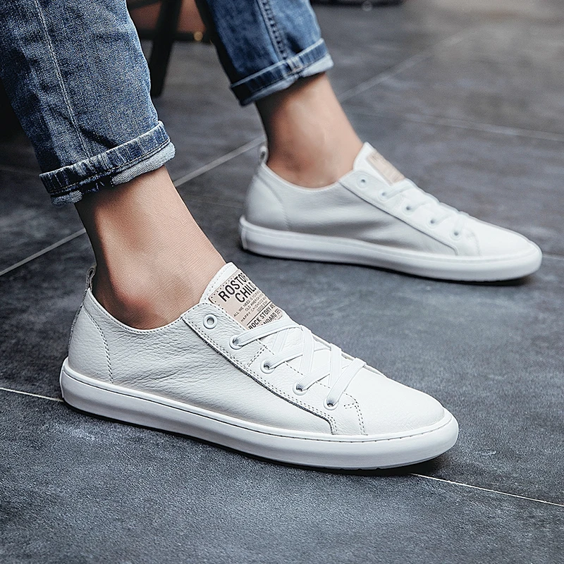 

Men Shoes fashion Genuine Leather Loafers outdoor Breathable High Quality Autumn comfortable Casual Shoes Men Sneakers shoes