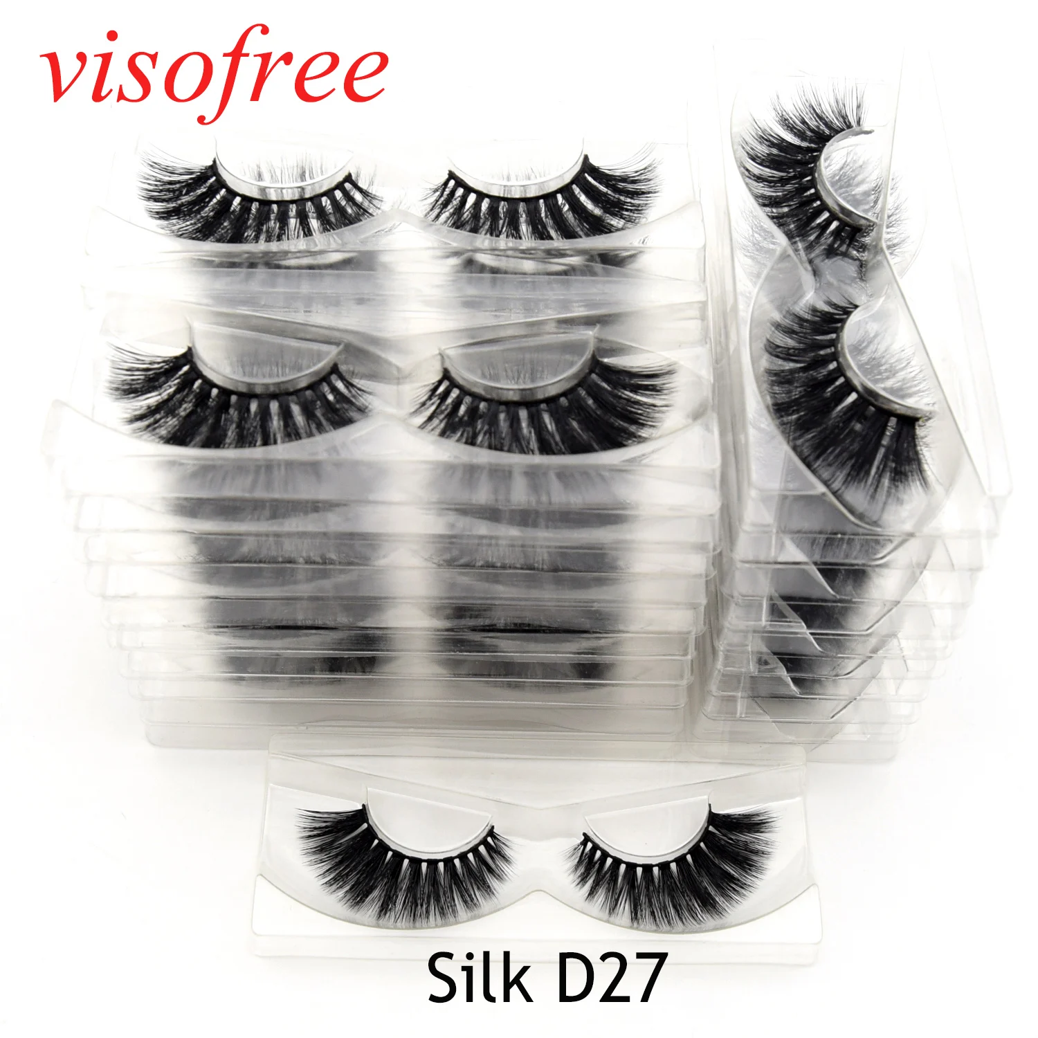 Visofree 30 пар/лот норковые ресницы с подносом без коробки натуральные накладные
