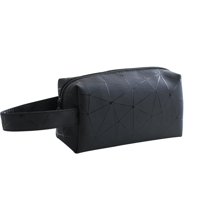

Travel cosmetic bag medium soft material PU cosmetic bag lipstick cosmetic bag zipper square hand bag Japanese style