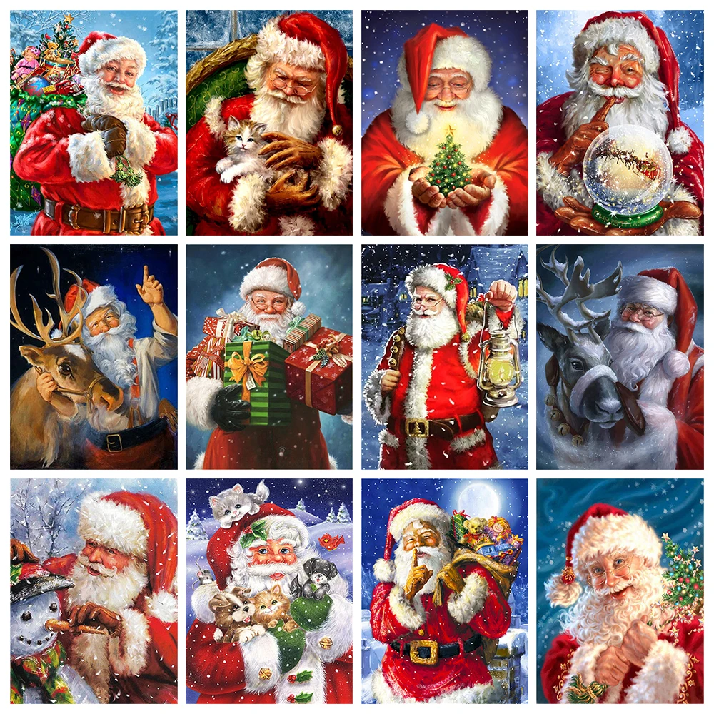 

ZOOYA 5D DIY Diamond Painting Santa Claus New Arrival Full Square Round Diamond Embroidery Christmas Cross Stitch Decoration