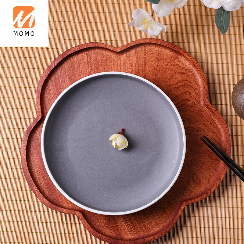 

Tableware round Dinner Plate Household Deep Plates Western Cuisine Plate Breakfast Plate Daily Material Pork Chop Rice Plate