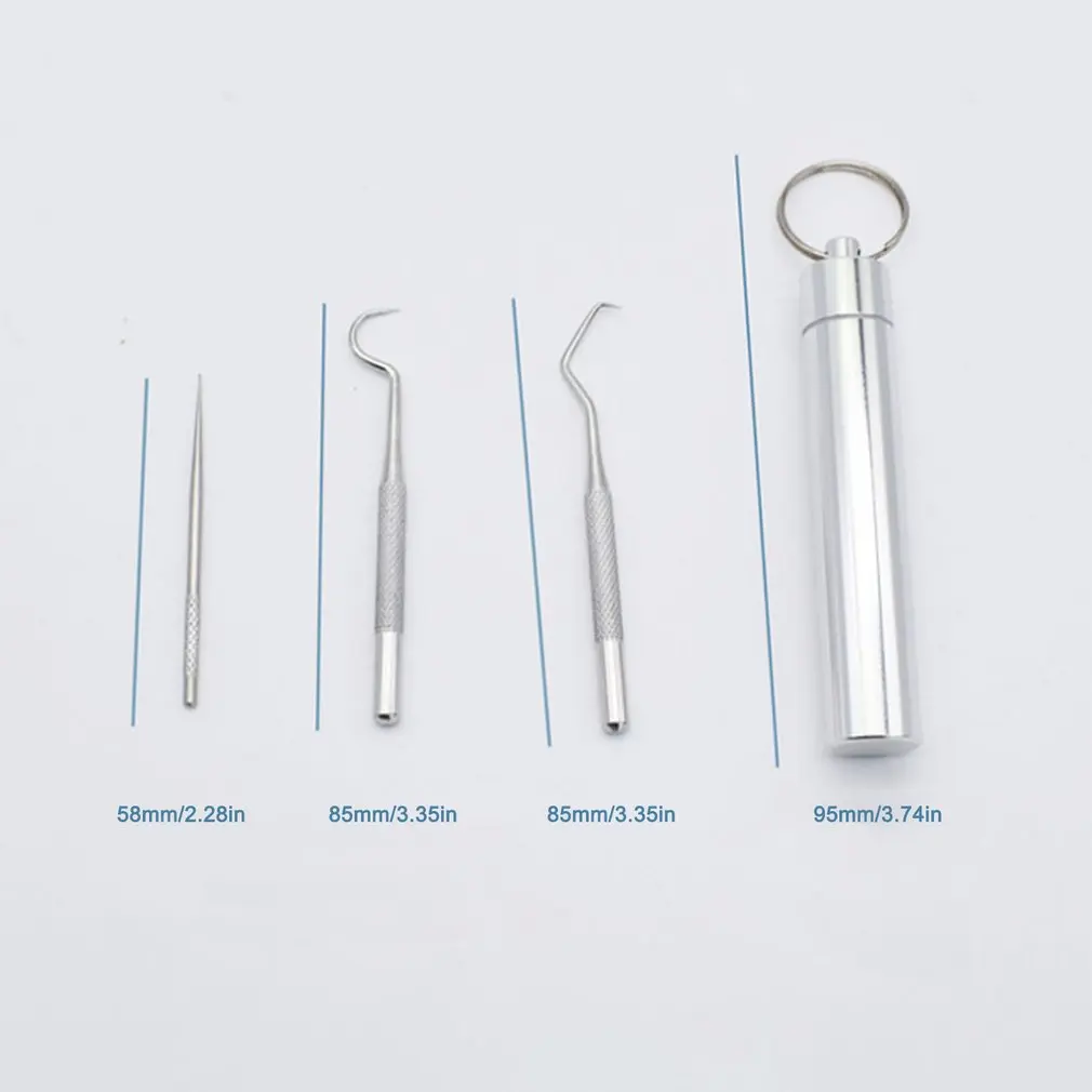 

Portable Titanium Stainless Steel Portable Toothpicks Reusable Metal For Outdoor Picnics And Camping