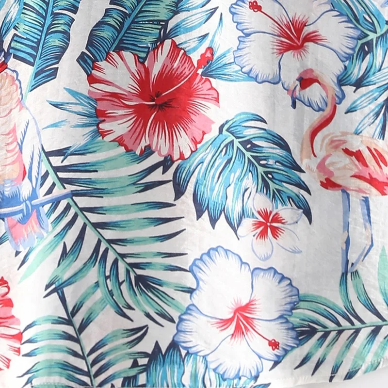 

Summer New Style European American Men's Clothing Short-sleeved Men's Shirt Casual Thin Loose Print Camisas Para Hombre