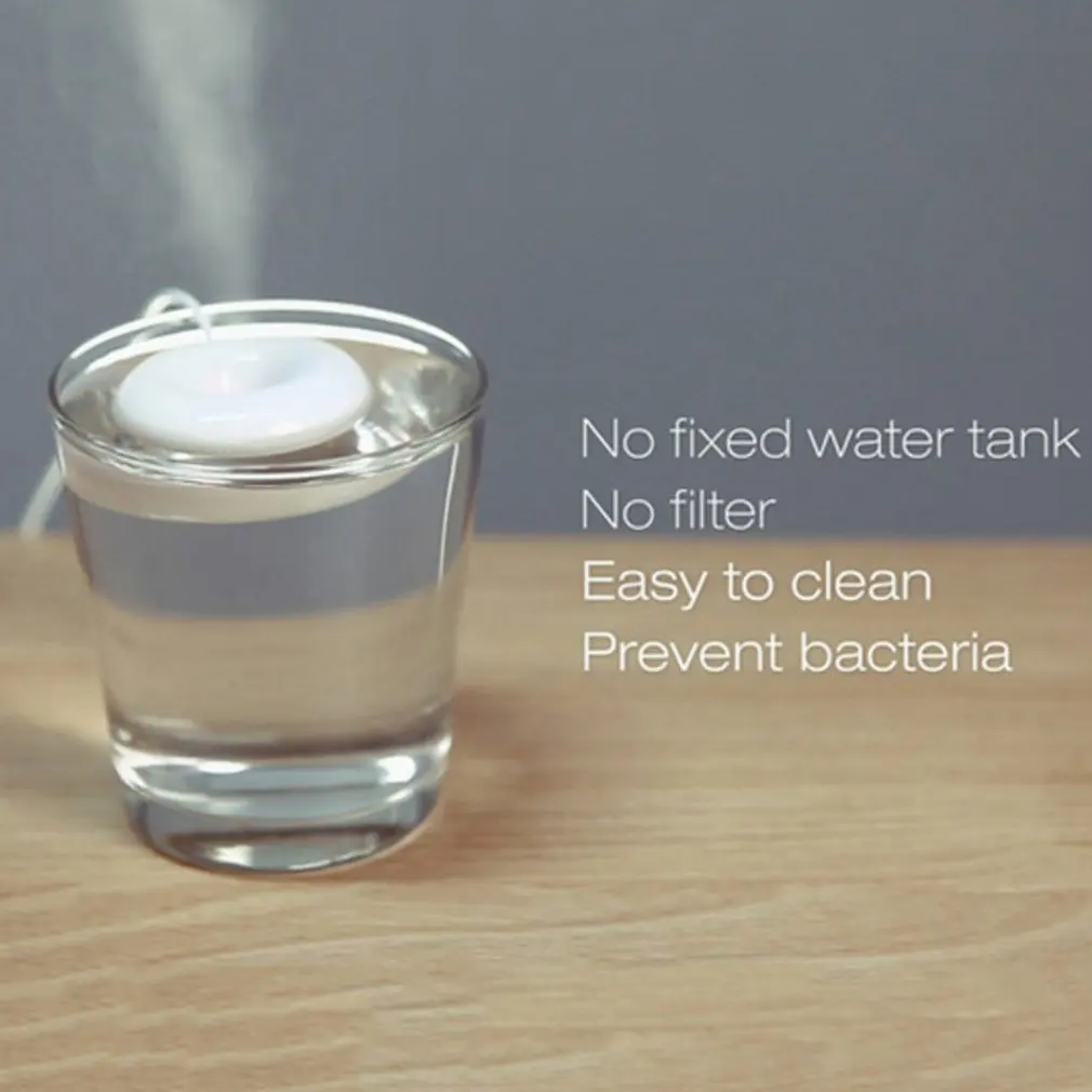 Мини Портативный пончики отрицательных ионов увлажнитель USB