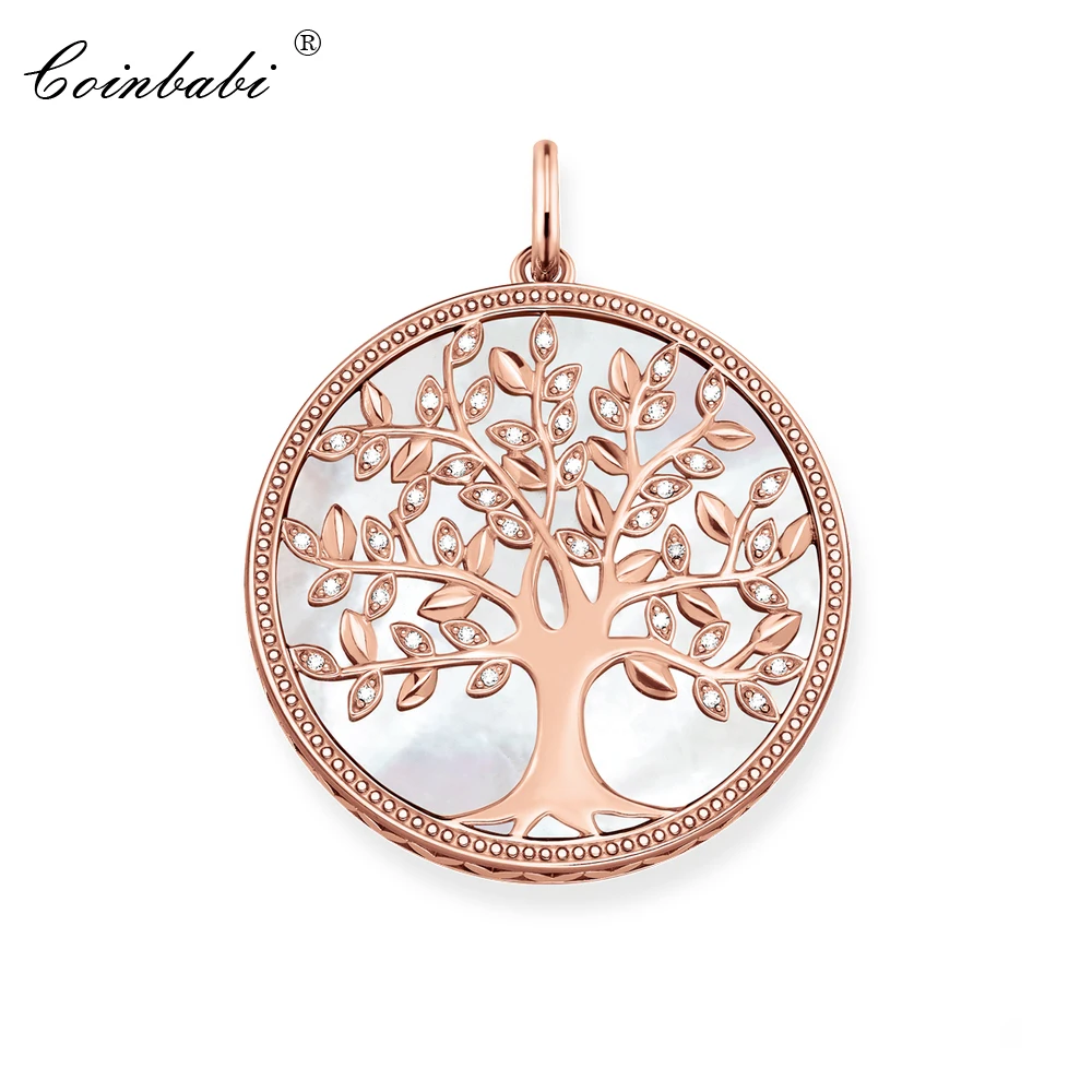 

Кулон из розового золота Цвет дерево 925 стерлингового серебра для женщин 2020 ювелирные изделия романтический подарок на день рождения в европейском стиле Стиль кулон в форме ожерелье