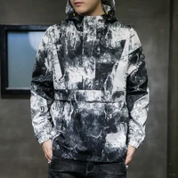 spring and autumn new hooded jacket mens fashion ins trend versatile camouflage coat korean loose sports casual print top boy