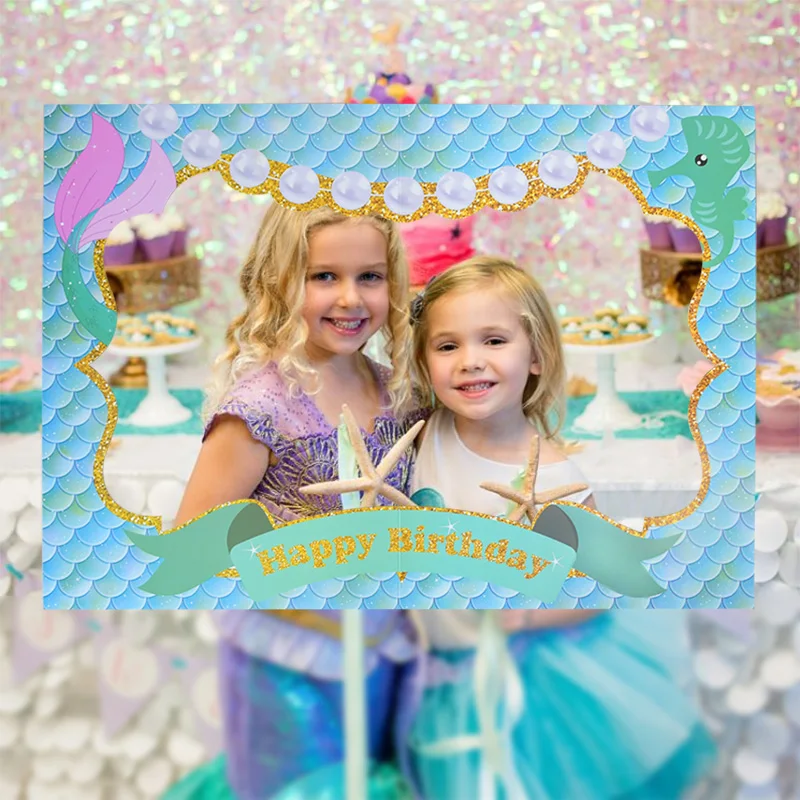 1 шт. тематическая фоторамка русалка на день рождения фотореквизит фотокабина
