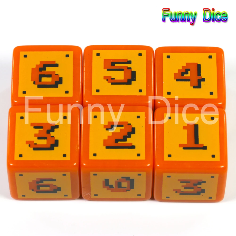 Набор цифровых игральных костей 18 мм пластик 6 видов на выбор | Спорт и