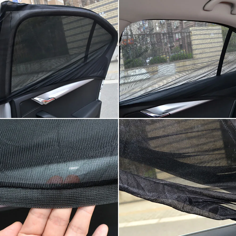 

2x Car Window Shade Rear Side Sun Visor Mesh Cover Shield Sunshade UV Protector