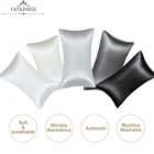 Однотонная шелковистая атласная наволочка 12 цветов, дизайнерский чехол-конверт, Высококачественная наволочка для подушки, шелковая наволочка для подушки