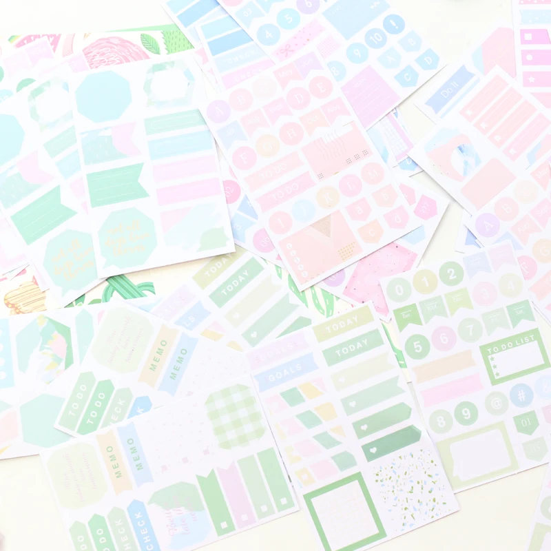 Милые акварельные украшения Domikee для школьников самодельные наклейки дневника