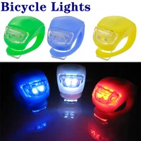 silicone led bike tail light 3 mode waterproof bicycle rear lights clip bike front lamps outdoor cycling safety warning lamp hot