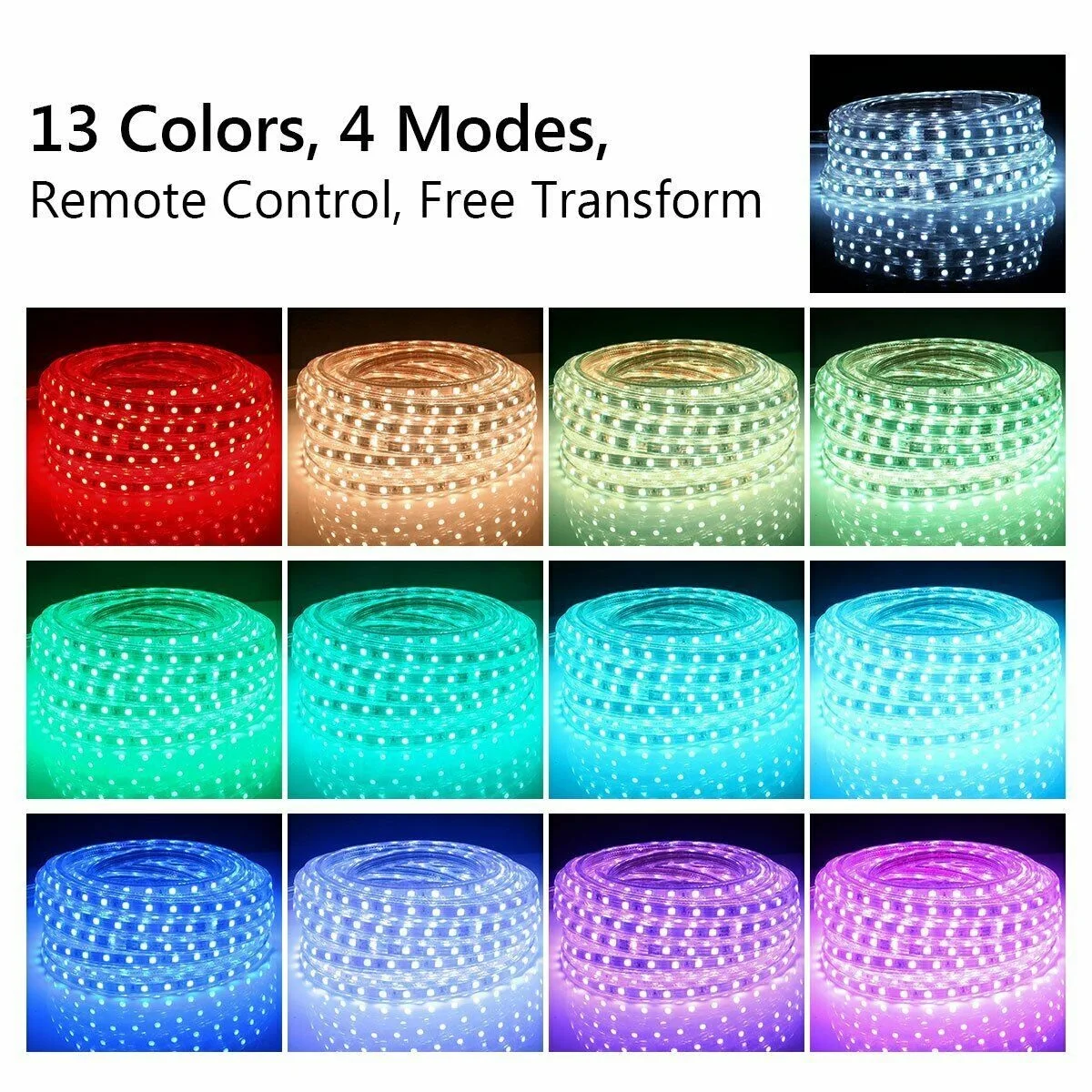 

LED light bar rope light waterproof multi-color color changing light flexible with remote control