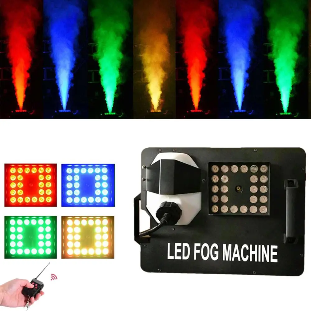 

1500W Pyro Vertical Fog Machine With 24x3W RGB LED Light/Professional Smoke Machine For Stage Disco Bar Club DJ Equipment Fogger