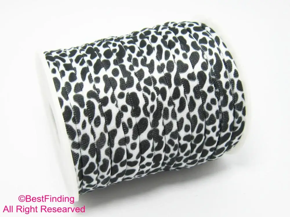 Белый леопардовый шнур из лайкры эластичный 5 мм сшитые полоски для купальников и