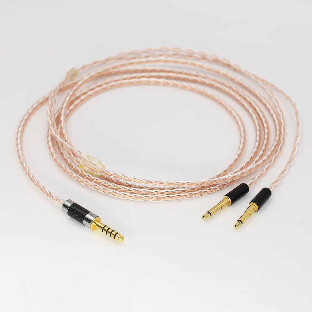 

1 piece Hifi audio 8cores TRRS 4.4mm balance cable Audio Plug Audio Upgrade Cable For Meze 99 Classics/Focal Elear