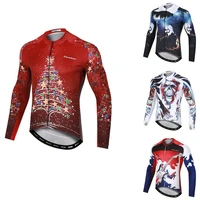 mens long sleeve cycling jersey bike jersey top mountain bike mtb road bike cycling breathable quick dry sports clothing