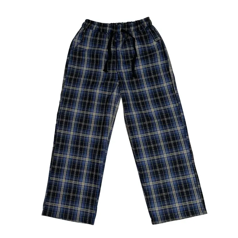 

HOUZHOU Streetwear Plaid Pants Women Korean Style Spring 2021 Harajuku Checked Trousers Vintage Wide Leg Pants Fashion Unisex