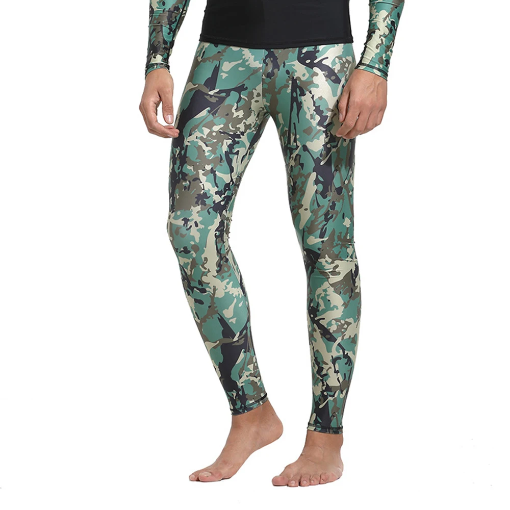 

SBART Men's Camouflage Long Sleeve Life Jacket Swimsuit UPF 50+ Top And Bottom Basic Diving Skin Surfing Swimming Sunscreen