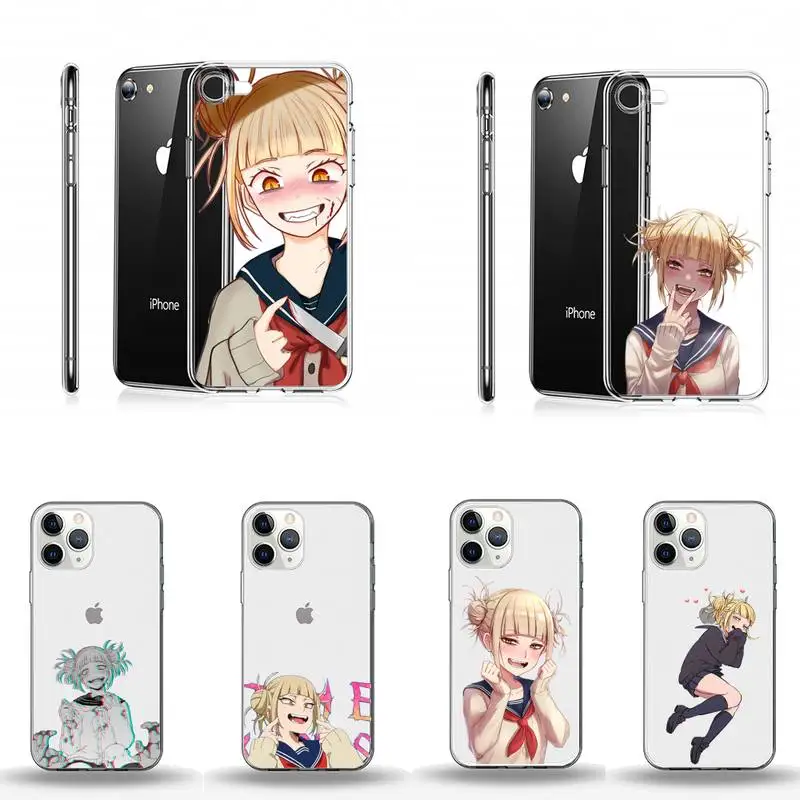 

anime cute Himiko Toga girl Phone Case Transparent for iPhone Samsung A S 11 12 6 7 8 9 10 20 Pro X XS Max XR Plus lite