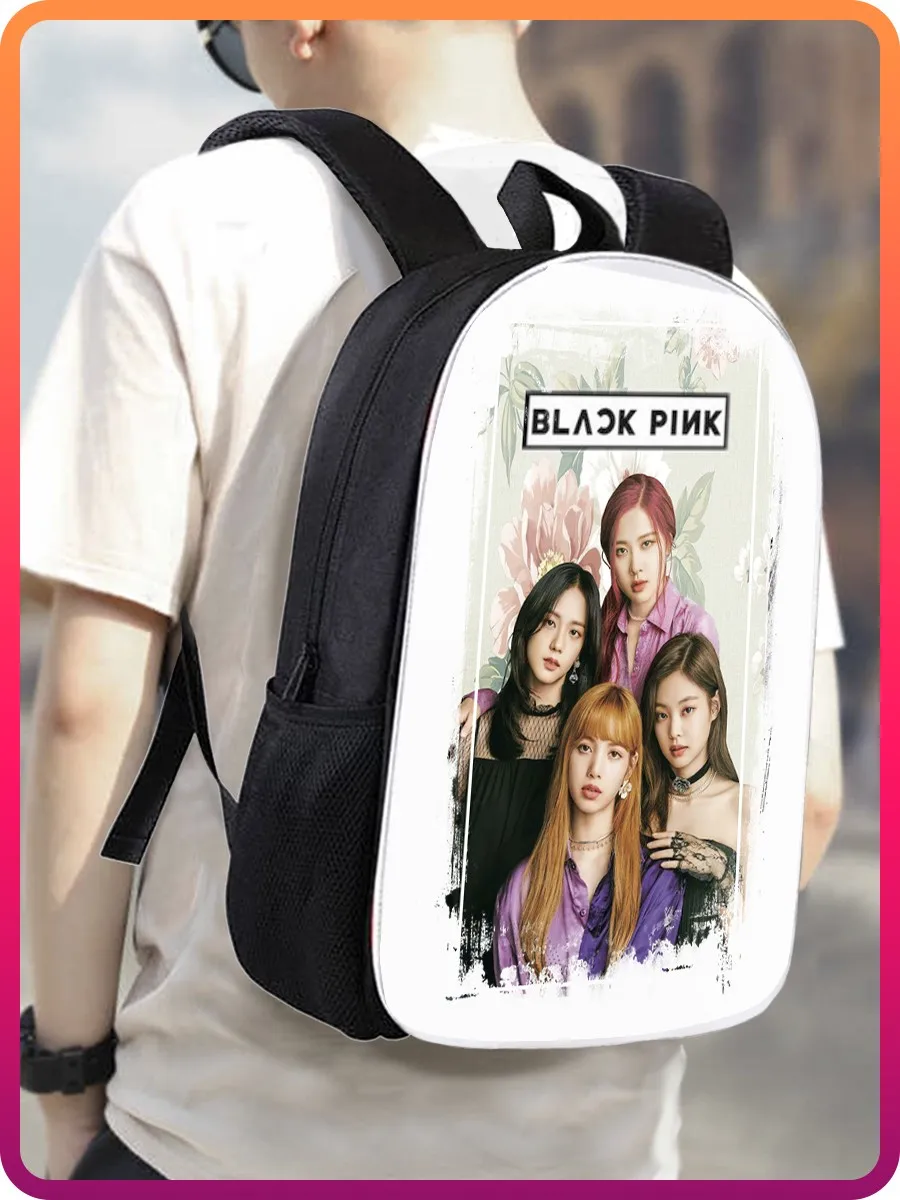 Рюкзак BLACKPINK (блэкпинк K-pop girl group Лиса Джису Розэ Дженни) - 3085 — купить по выгодной