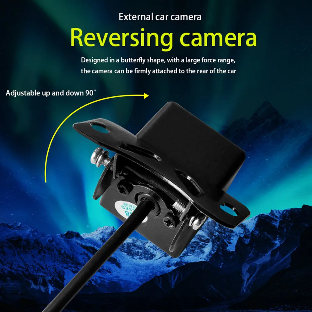 Car Rear View Camera 4LED Night Vision Reversing Automatic Parking Monitor CCD IP68 Waterproof 170 Degree High-Definition Image |