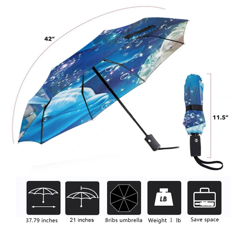 Женский Зонт от дождя с защитой ультрафиолета складной зонт солнца милым принтом