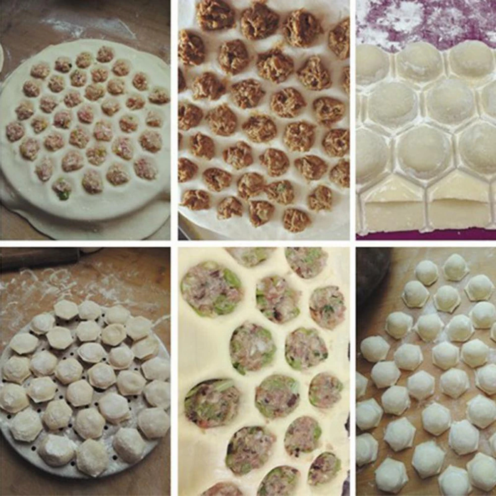37 Holes Hexagonal Dumpling Mold Metal Jiaozi Maker Kitchen DIY Cooking Tool | Дом и сад