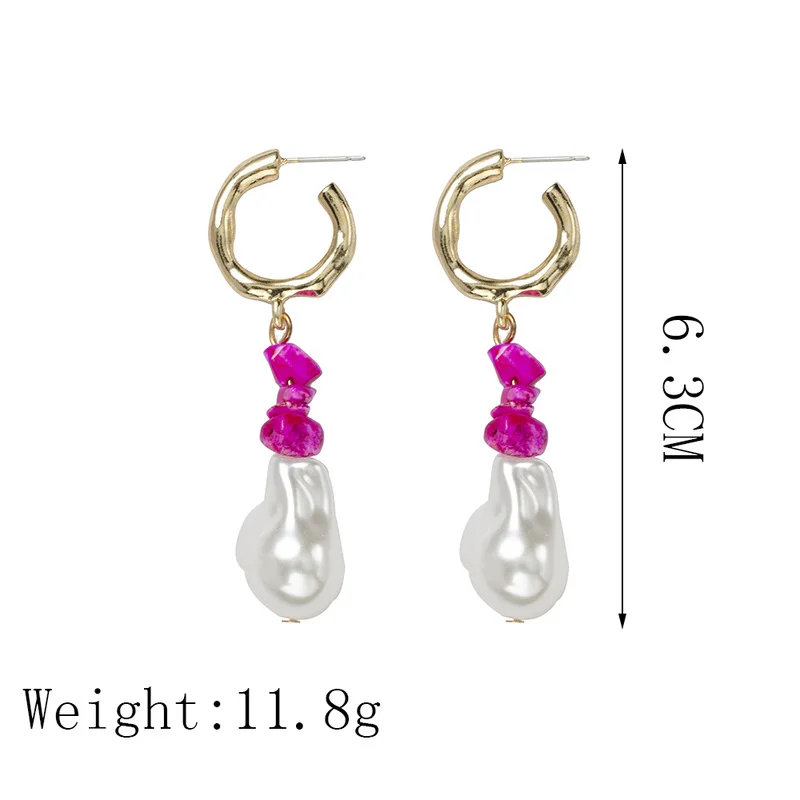 Sindlan Роза красный натуральный камень Висячие серьги девушки Леди Мода женский