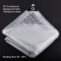 0 3mm pe reinforced grid mesh rainproof cloth tarpaulin succulent plants keep warm shade sail pet house cover waterproof cloth